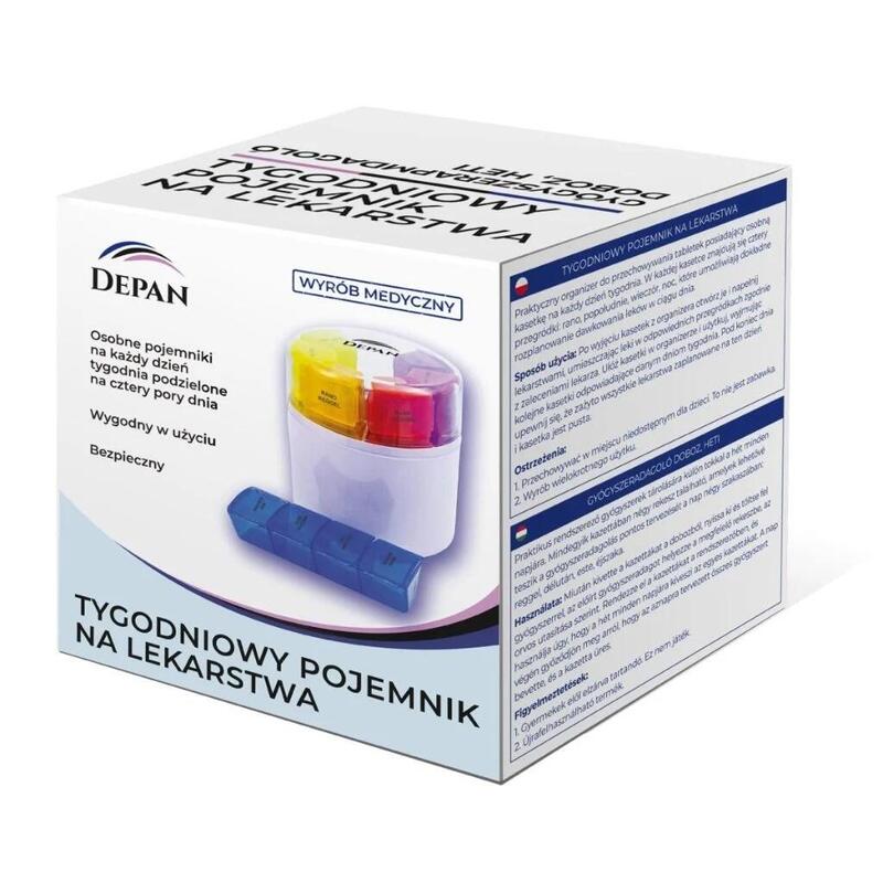 Okragly Tygodniowy Pojemnik Na Lekarstwa 4 Pory