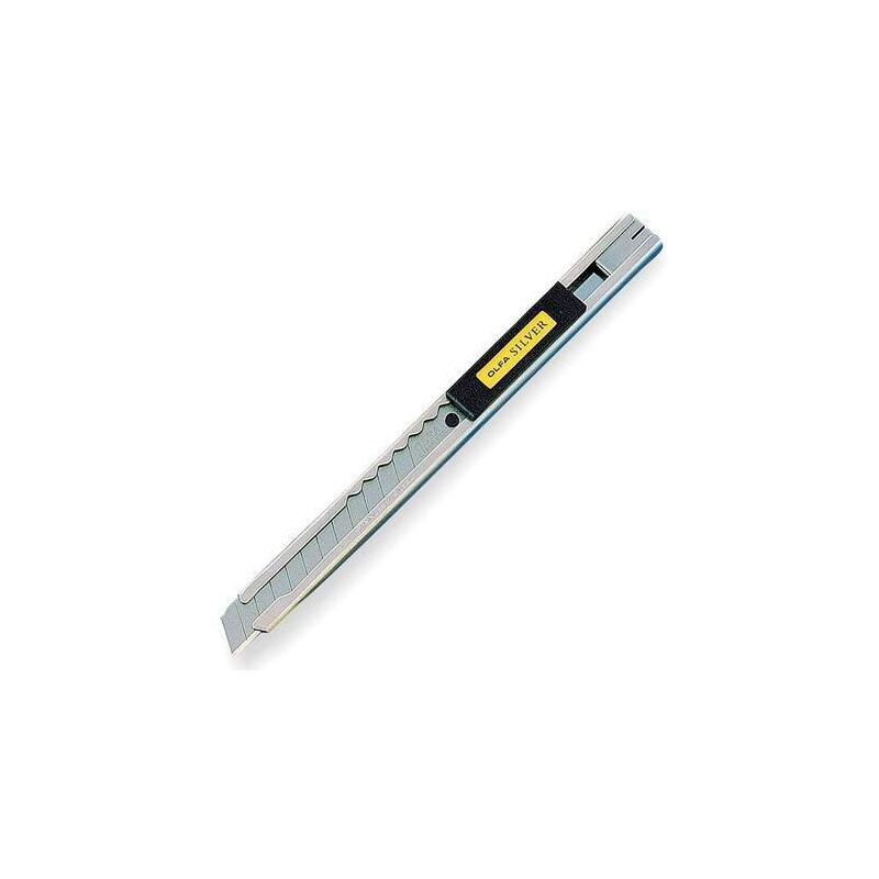 Olfa Cutter Silver / Cuchilla Fracturable De 9 Mm / Sistema Avance Cuchilla Automatico