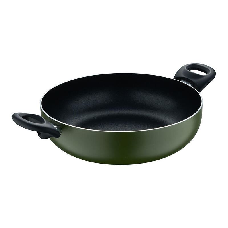 Olla Baja De Aluminio Prensado Con Tapa, Inducción, Experto Ø28 X 8 Cm