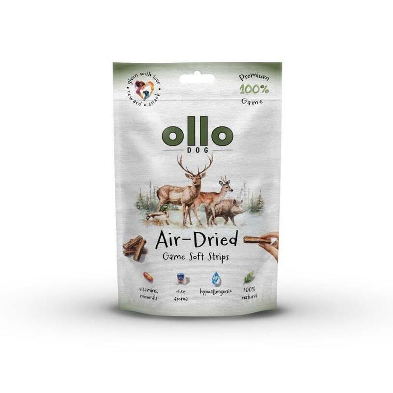 Ollo Air-Dried Game Strips - Premio Para Perros - 80g