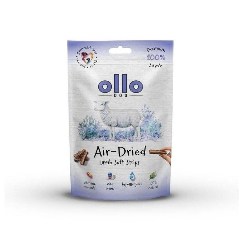 Ollo Air-Dried Lamb Strips - Premio Para Perros - 80g