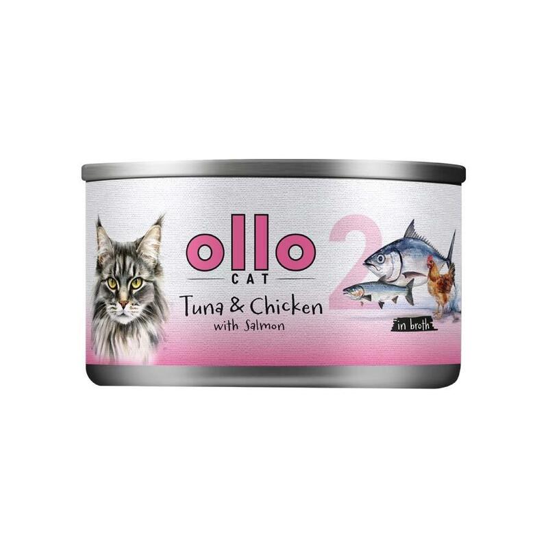 Ollo Atún Y Pollo Con Salmón En Caldo N.º 2 70 G