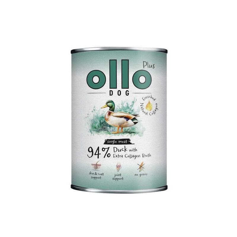Ollo Plus Collagen Mono Duck - Comida Húmeda Para Perros - 800g