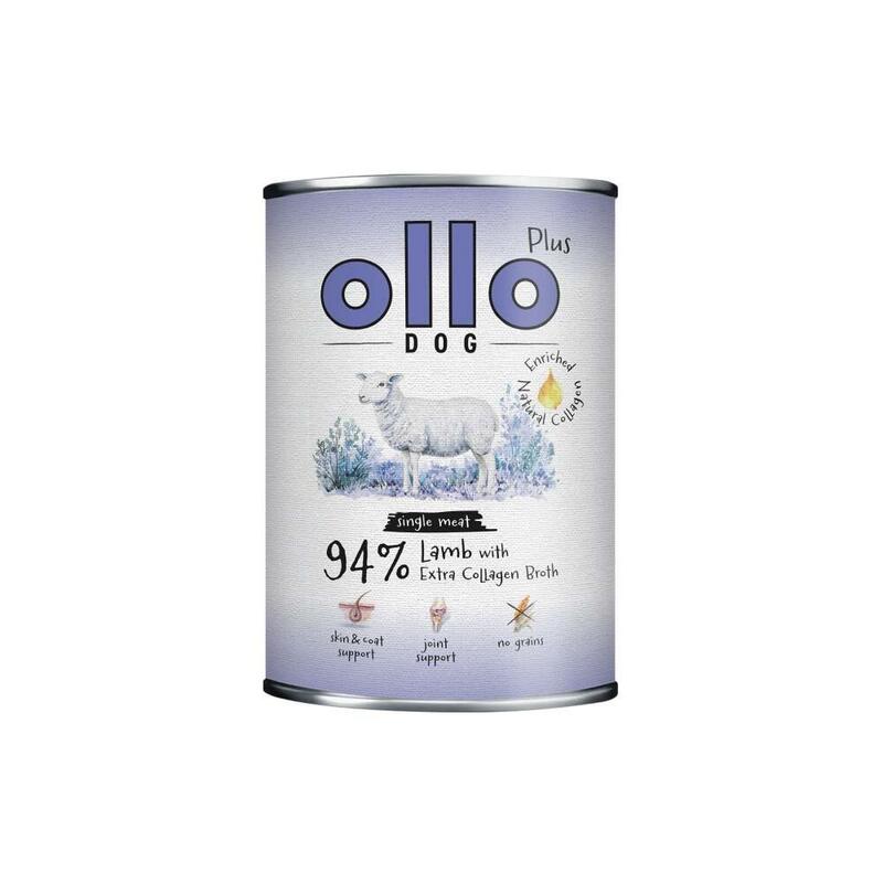 Ollo Plus Collagen Mono Lamb - Comida Húmeda Para Perros - 800g