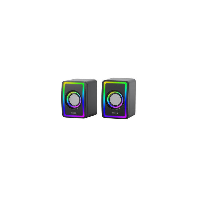 Omega Altavoces Pc 2.0 6w Rms Rgb Led Usb Ogg155