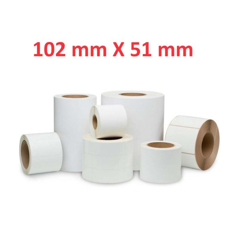 Opaco White Roll Adesivo 102mm X 51mm 650 Labels Diametro 40mm Ad Inchiostro