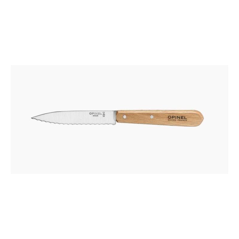 Opinel Cuchillo Dentado No. 113 Messer Mit Wellenschliff Natur