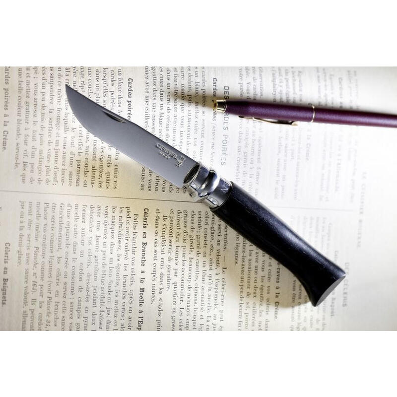Opinel Navaja De Bolsillo No. 08 Ebenholz In Geschenkbox