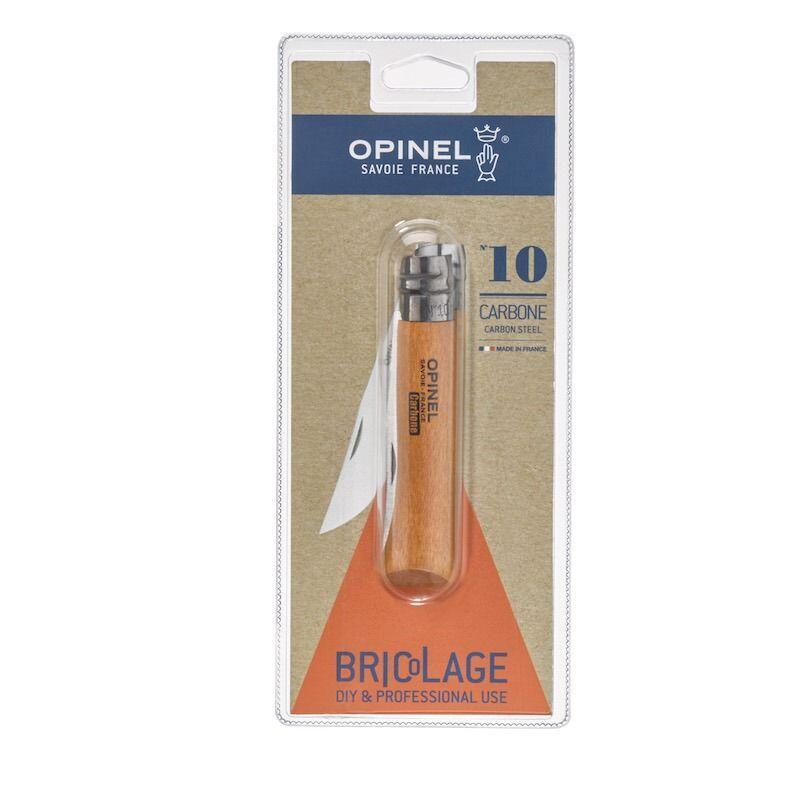 Opinel Navaja De Bolsillo No. 10 Carbonklinge Mit Holzgriff