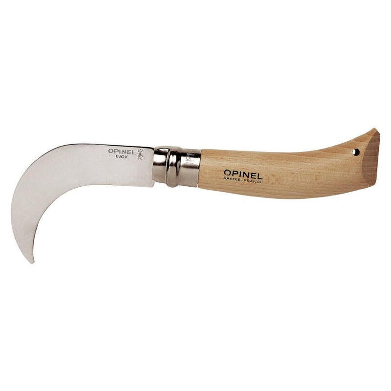 Opinel Navaja Nº10, Hoja De 10 Cm De Acero Inoxidable, En Caja Individual, Podón Para Injertos Curvado Y Biselado 2 Lados