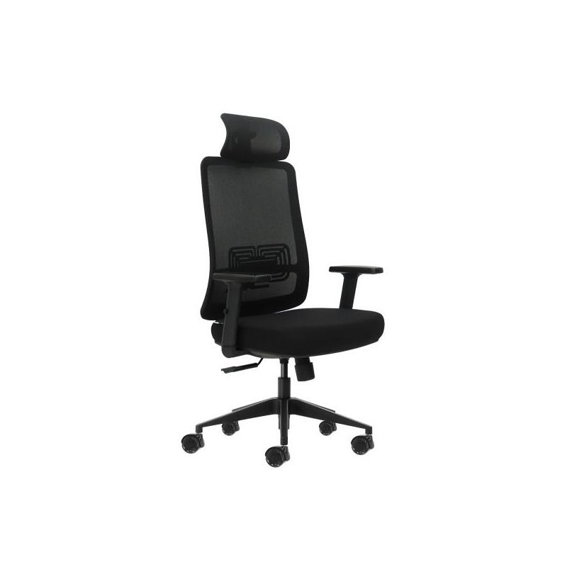Oqonos Cherg 016 Silla De Oficina Ergonomica Con Reposacabezas Cervical Ajustable, Tejido Impermeable, Mecanismo