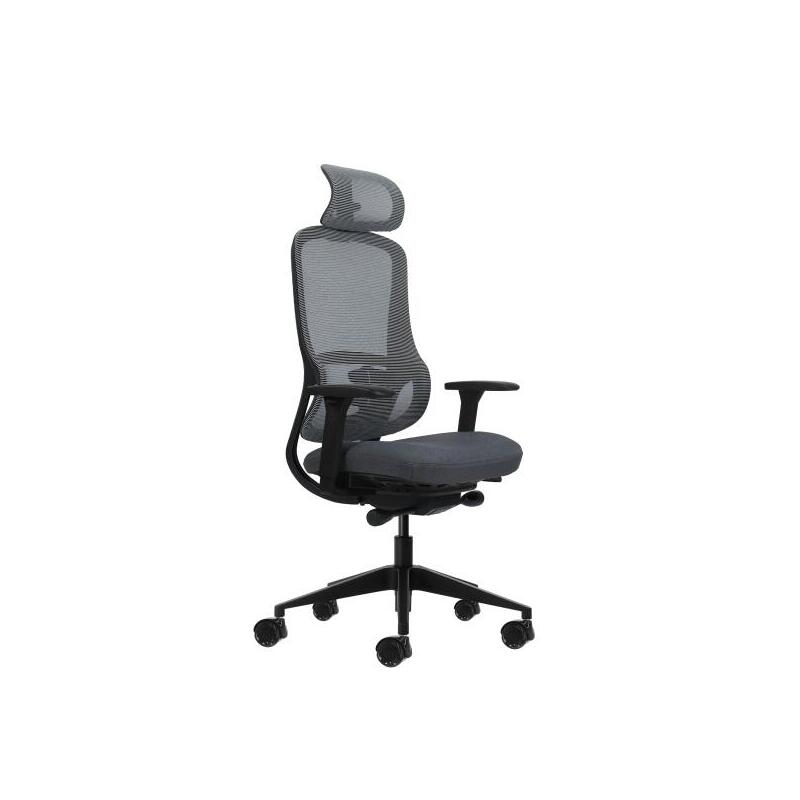Oqonos Cherg 019 Silla De Oficina Ergonomica Con Reposacabezas Cervical Ajustable, Mecanismo Autobalanceado,