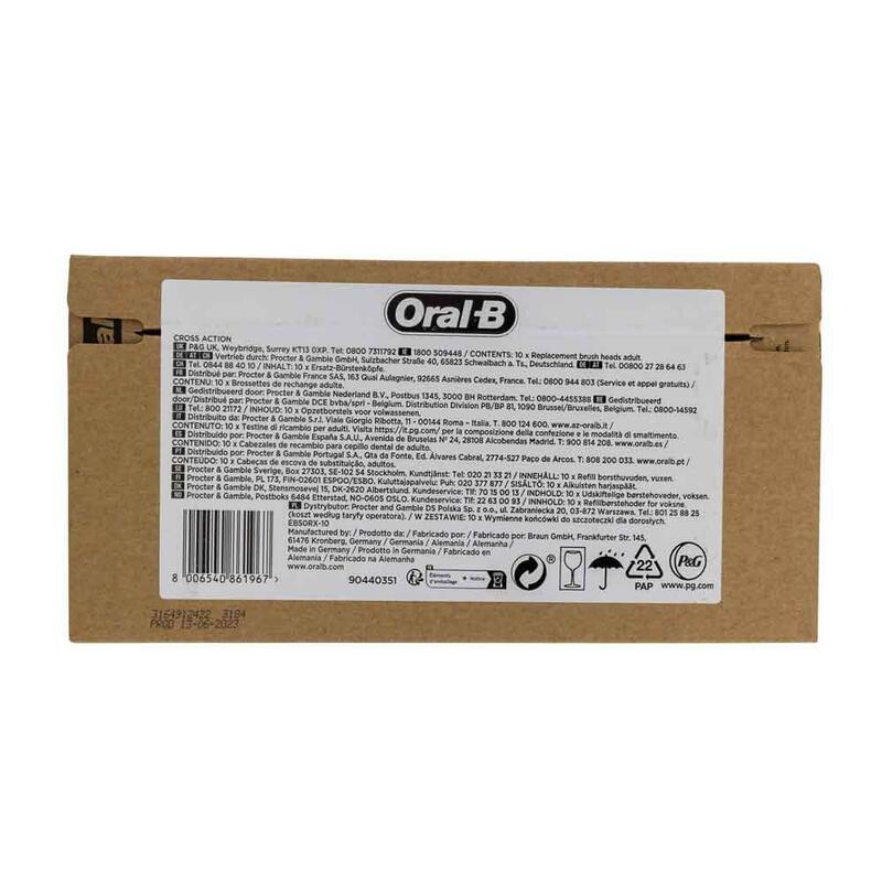 Oral-B Cabezales De Cepillo Oral-B Pro Crossaction 10 Piezas Embalaje Exterior Sin Frustraciones. Pro Crossaction