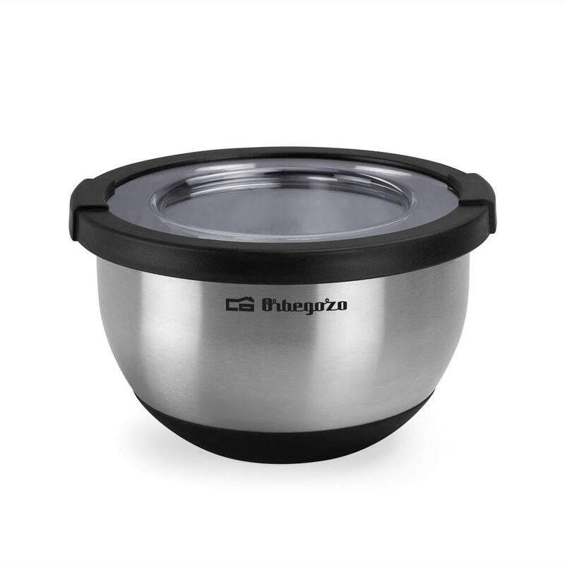 Orbegozo Bol De Acero Inoxidable Boa 1500 - Serie Boa - Duradero Y Seguro - Capacidad 1.5l - Base Antideslizante -