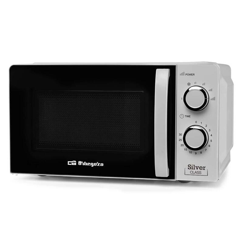 Orbegozo Mi 2118 Microondas - Capacidad 20l - Potencia 700w - 6 Niveles De Potencia - Temporizador 30min - Color Plata