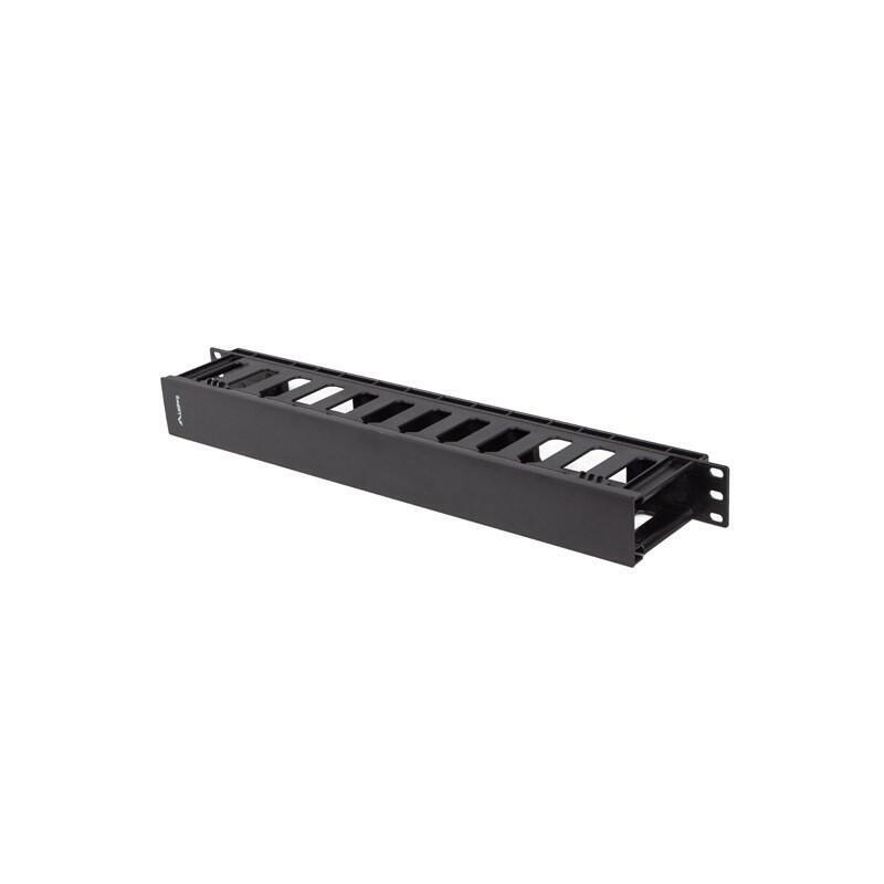 Organizador De Cables Lanberg 19''1u Plástico Con Cubierta Negra Tipo A