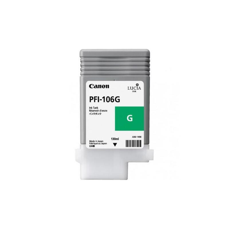 Original Cartucho De Tinta Verde Canon Pfi-106 Ipf6300/6400/6450 130ml
