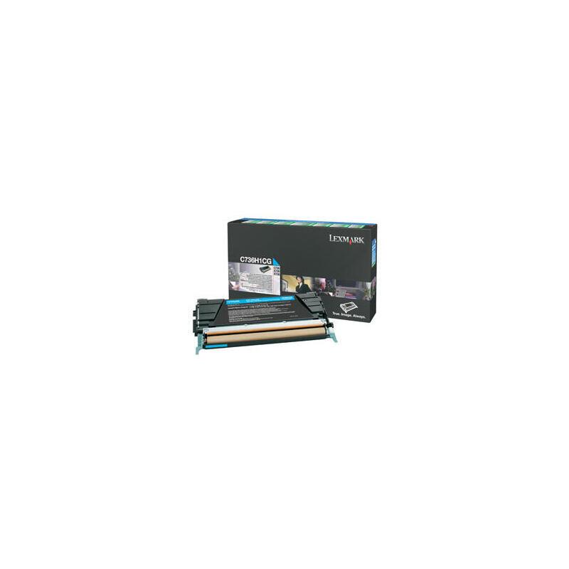 Original Lexmark Toner Laser Cian 10.000 Paginas Pack 1 Retornable C/736/736dn/736dtn/736n X/736/736n/736de/738/738de/738dte