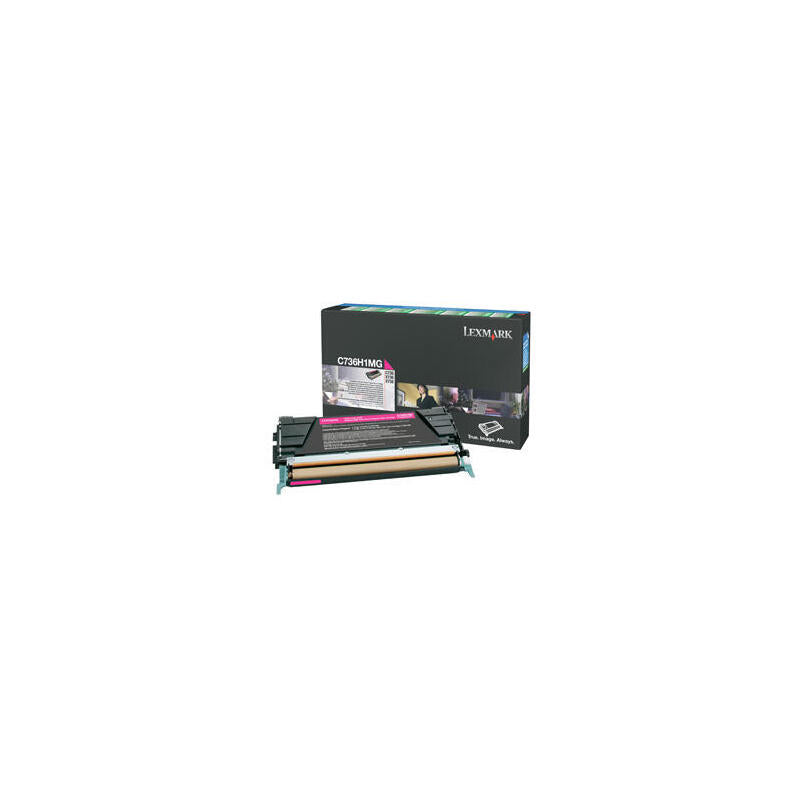 Original Lexmark Toner Laser Magenta 10.000 Paginas Pack 1 Retornable C/736/736dn/736dtn/736n X/736/736de/738/738de/738dte