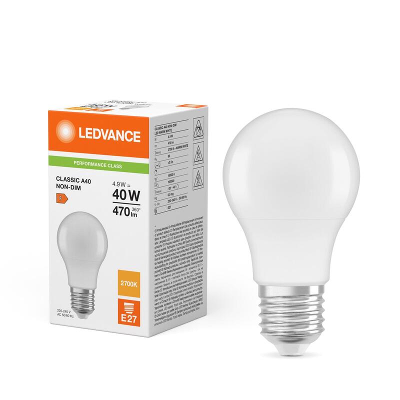 Osram Cla40 4.9w 827 Fr E27 P Led Lámpara 470 Lm 2700k E27