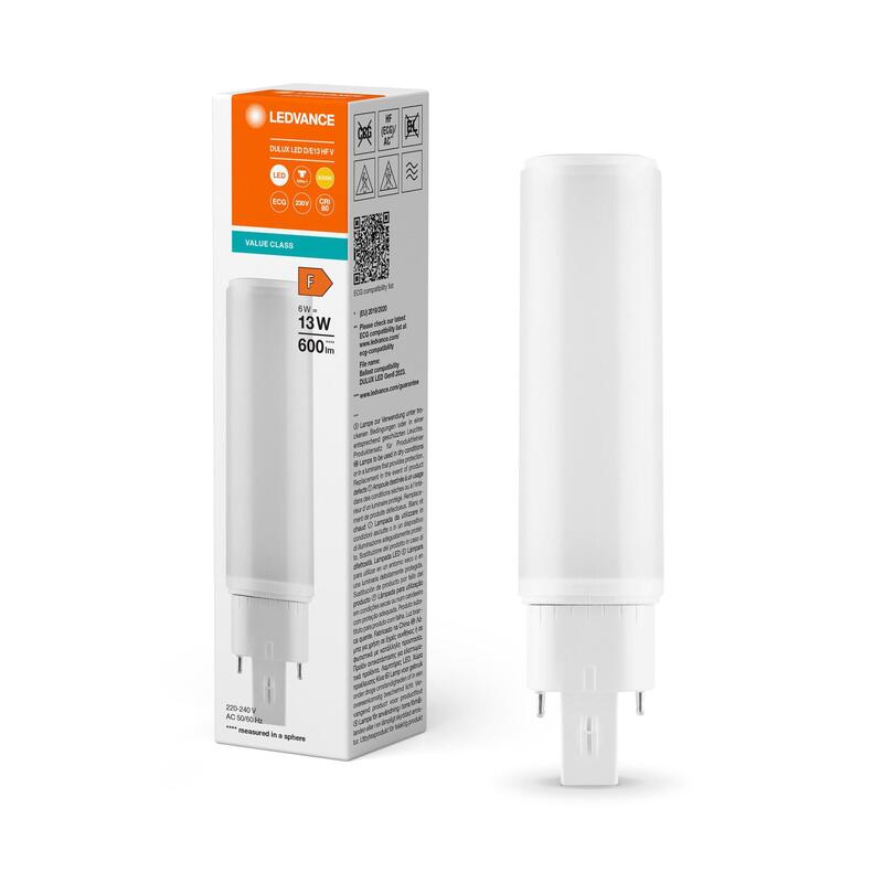 Osram Dulux D E13 Hf V 6w 830 G24q-1 Led 600 Lm 3000k G24q-1