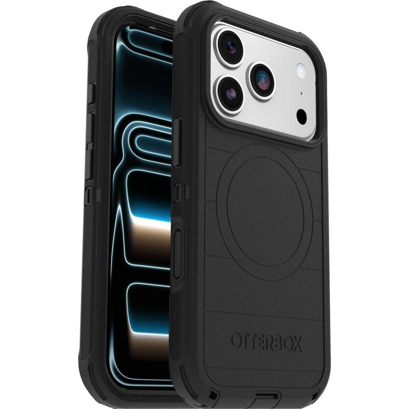Otterbox Defender Series Pro Carcasa Trasera Para Teléfono Móvil Resistente Compatibilidad Con Magsafe Policarbonato Elastómero Termoplástico (Tpe) Silicona Espuma Viscoelástica Negro Para Apple Iphone 17 Pro