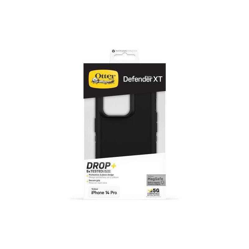 Otterbox Defender Series Xt Carcasa Trasera Para Teléfono Móvil Resistente Con Magsafe Compatibilidad Con Magsafe Policarbonato Goma Sintética Negro Para Apple Iphone 14 Pro