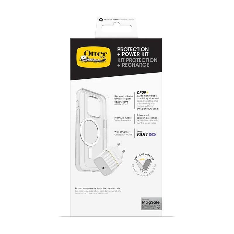 Otterbox Kit Iphone 16 Pro (Symmetry Transparente Magsafe / Premium Glass