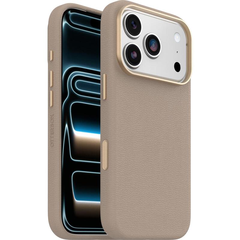 Otterbox Symmetry Cactus Leather Camera Control Iphone 17 Pro Cottonwood Glen - Light Grey