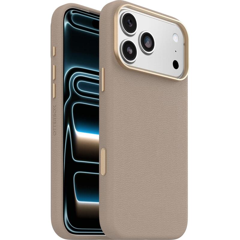Otterbox Symmetry Cactus Leather Camera Control Iphone 17 Pro Max Cottonwood Glen - Light Grey
