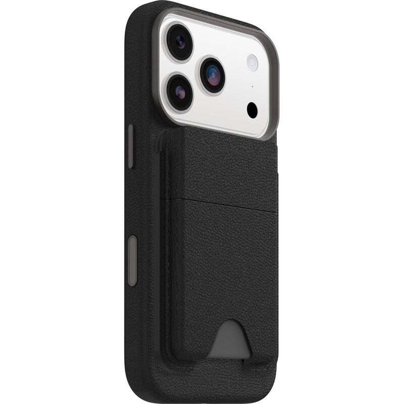 Otterbox Symmetry Series Billetera Para Tarjeta De Crédito Compatibilidad Con Magsafe Cuero De Cactus Poliuretano Vanta (Negro)