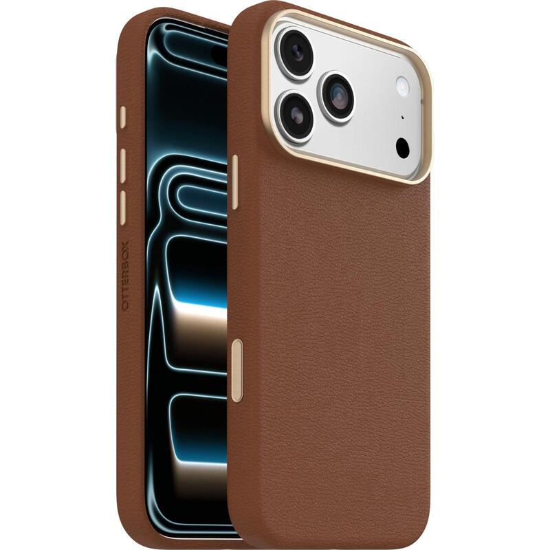 Otterbox Symmetry Series Carcasa Trasera Para Teléfono Móvil Compatibilidad Con Magsafe Cuero De Cactus Poliuretano Imán Silla De Montar Desértica (Marrón) Para Apple Iphone 17