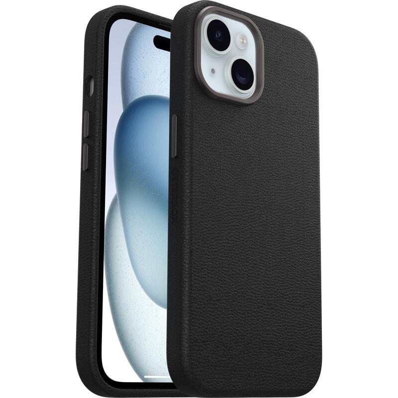 Otterbox Symmetry Series Carcasa Trasera Para Teléfono Móvil Cuero De Cactus Negro Para Apple Iphone 15