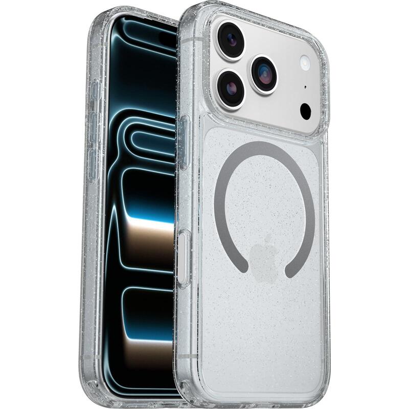 Otterbox Symmetry Series Clear Carcasa Trasera Para Teléfono Móvil Compatibilidad Con Magsafe Policarbonato Elastómero Termoplástico (Tpe) Polvo Estelar 4.0 (Transparente) Para Apple Iphone 17 Pro