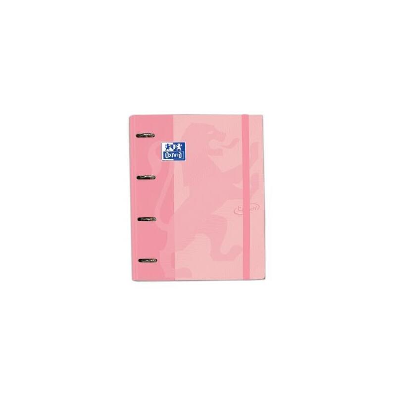 Oxford Carpeta De Anillas Touch 4x35 Europeanbinder Con Recambio 100 Hojas 5x5 A4+ Flamingo Pastel