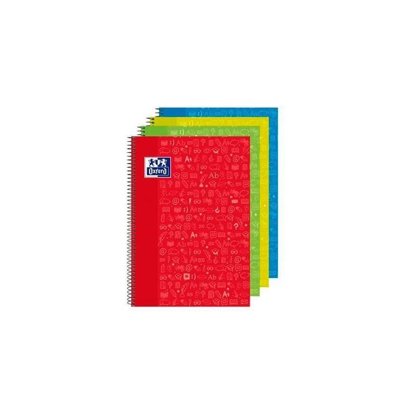 Oxford Cuaderno Espiral Asignaturas "Lengua" Write&Erase C/Pizarra Blanca 80h 4x4 T/Extraduras Folio Surtidos -4u-