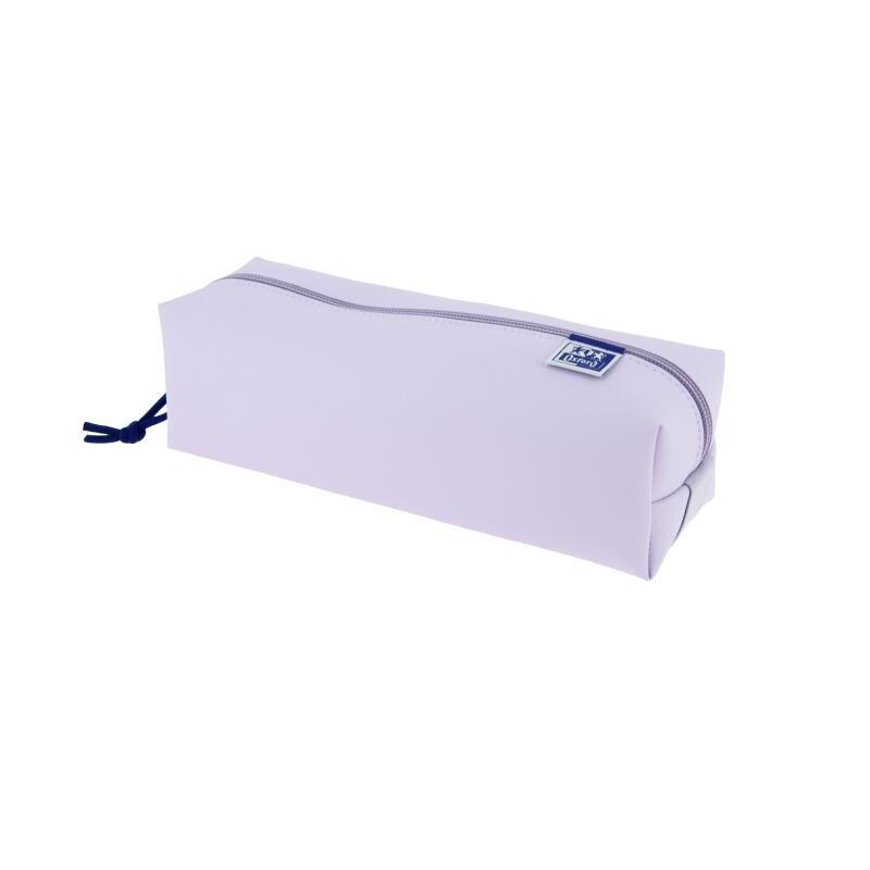 Oxford Live & Go Estuche Cuadrado Grande - Material Acolchado - Goma Elastica Para Unirlo Al Cuaderno - Malva