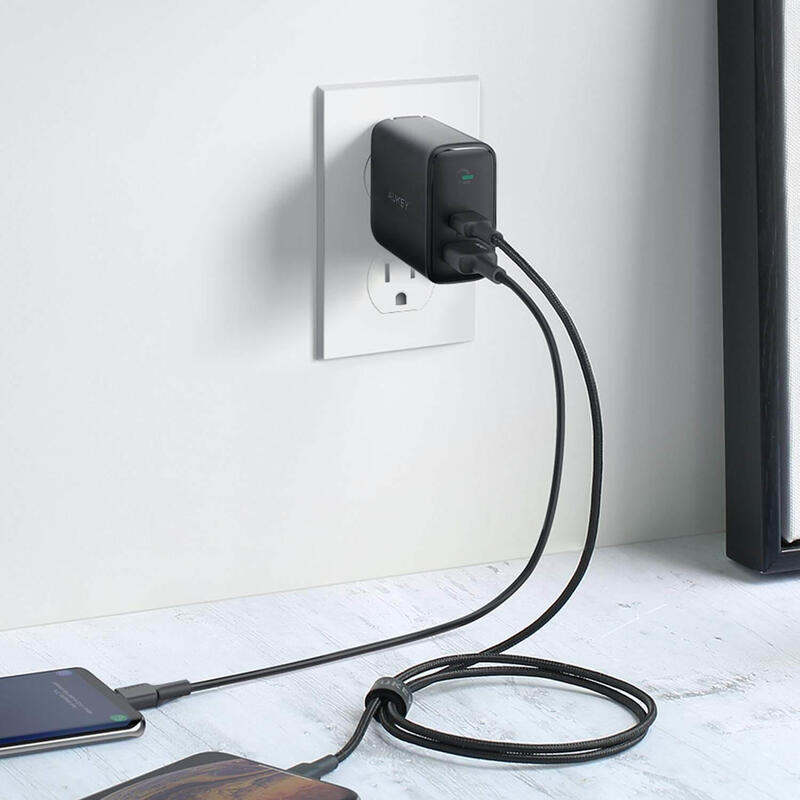 Pa-D1 Ladowarka Sieciowa 2xusb Power Delivery (1xusb A+1xusb C) 5.4a 30w Dynamic Detect