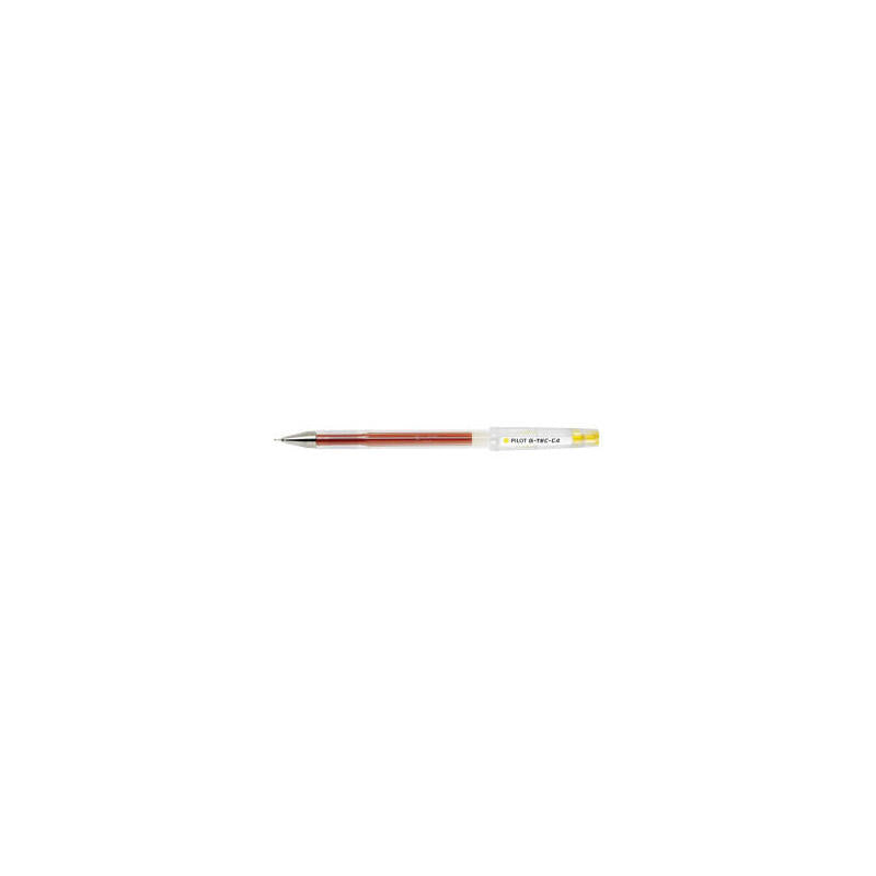 Pack 12 Unidades Pilot Boligrafo De Gel G-Tec C4 - Extra Fino - Recargable - Punta De Bola 0.4mm - Trazo 0.2mm - Color Amarillo