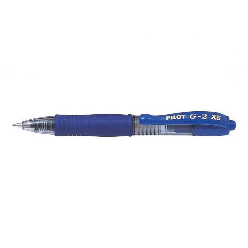 Pack 12 Unidades Pilot Boligrafo De Gel G2 Pixie Xs Retractil - Punta De Bola Redonda 0.7mm - Trazo 0.32mm - Grip Ergonomico - Color Azul