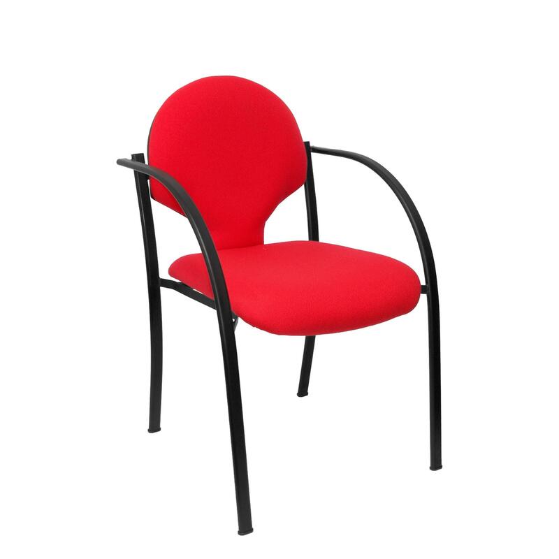 Pack 2 Sillas Hellin Chasis Negro Bali Rojo