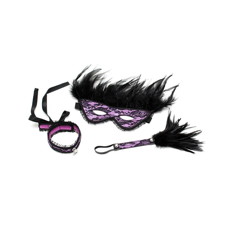 Pack 3 Piezas Dominiset De Lujo Purpura