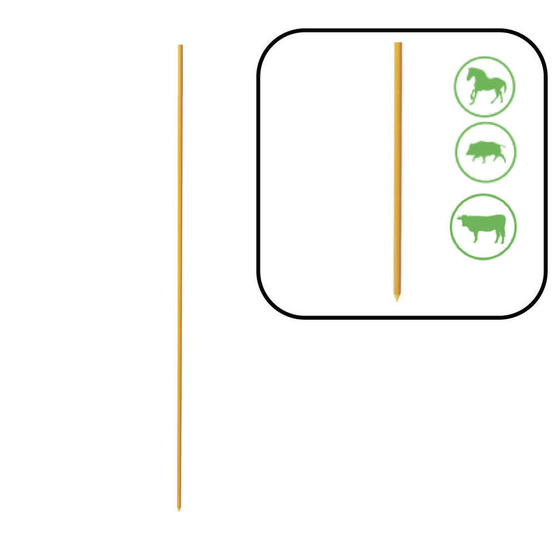 Pack 50 Piquetas 120cm Fibra Amarilla Pastormatic