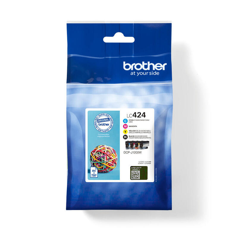 Pack Cartuchos Tinta Brother Lc424val Negro Cian Magenta Amarillo