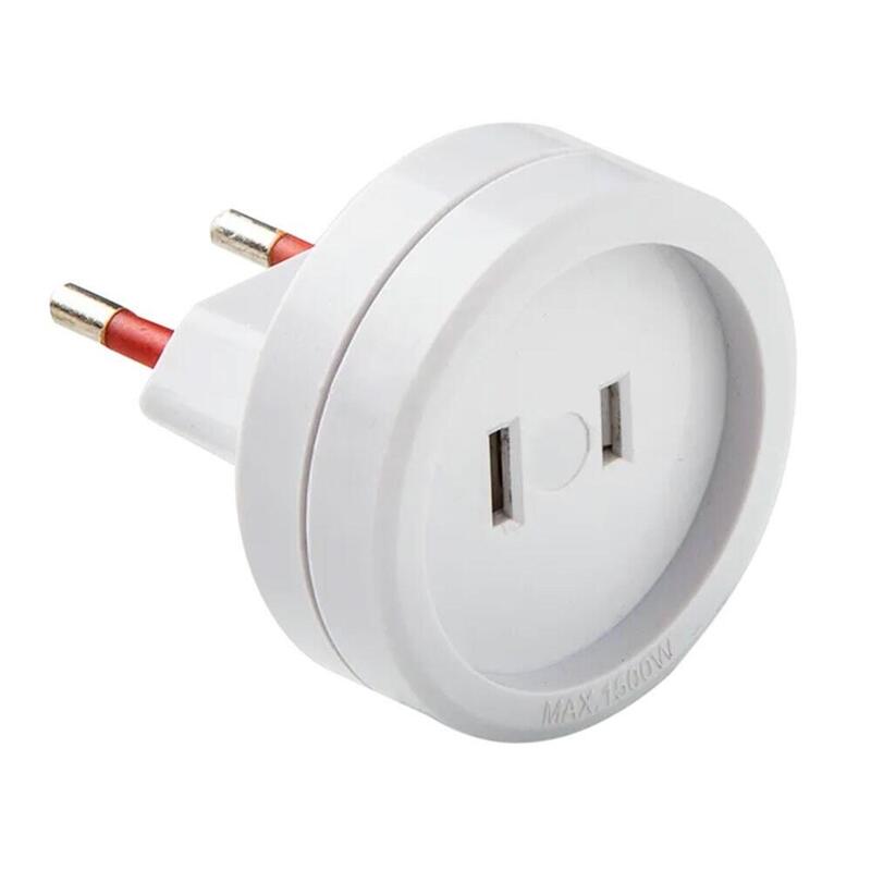 Pack De 10 Unidades - Adaptador Americano - Europeo, 10a 250 V, Espigas Planas, Blanco