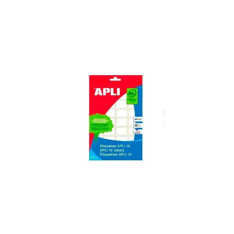 Pack De 10 Unidades Apli Etiquetas Adhesivas 20x50mm Escritura Manual C/Romos 15 X 10h Blanco