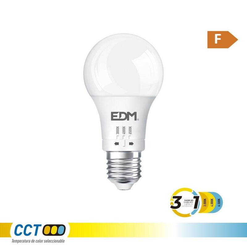 Pack De 10 Unidades - Bombilla Standard Led A60 E27, 10 W, 932 Lm, 3cct, Ø60 X 116 Mm