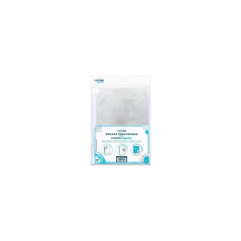 Pack De 10 Unidades Carchivo Fundas Ingeniox A4 Extraíbles Pp Cristal Reforzado - 5u-