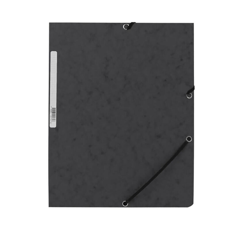Pack De 10 Unidades - Carpeta Con Gomas Cartón Negra Con Solapas Din A4