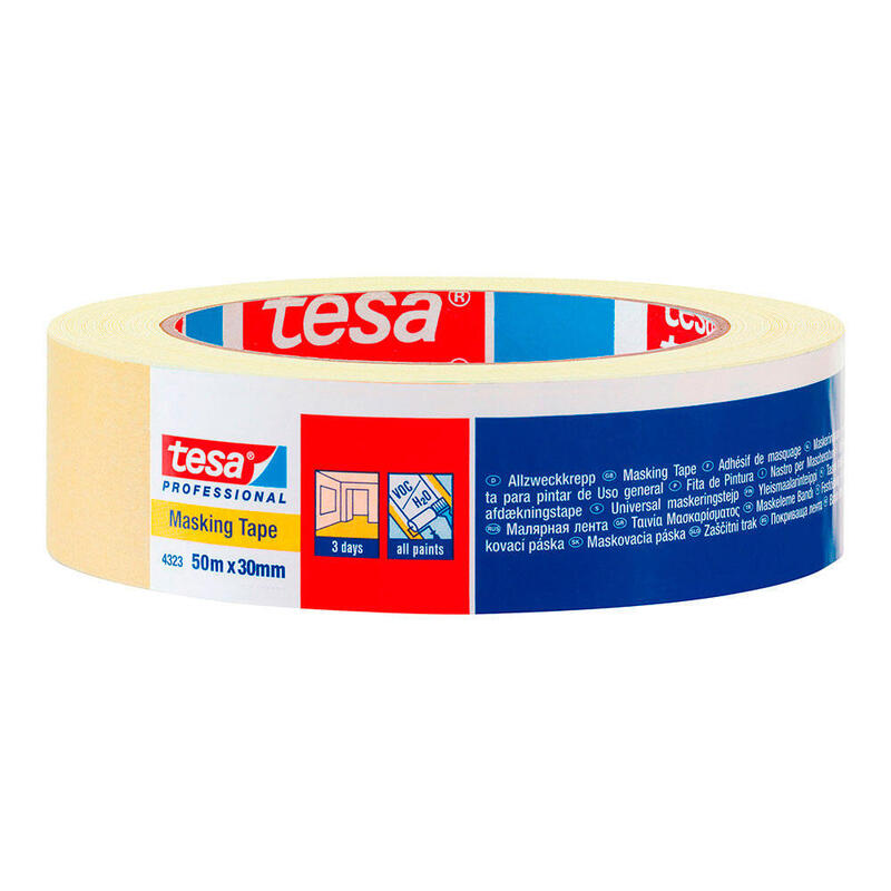 Pack De 10 Unidades - Cinta De Pintor 50m X 30mm 4323 Tesa